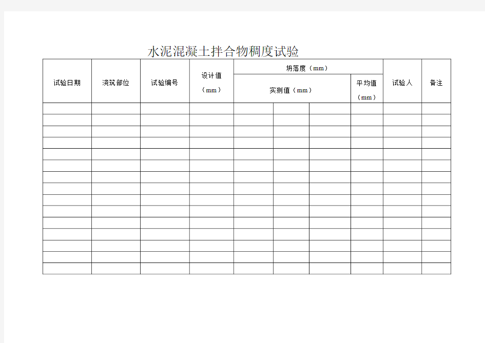 水泥混凝土拌合物稠度试验