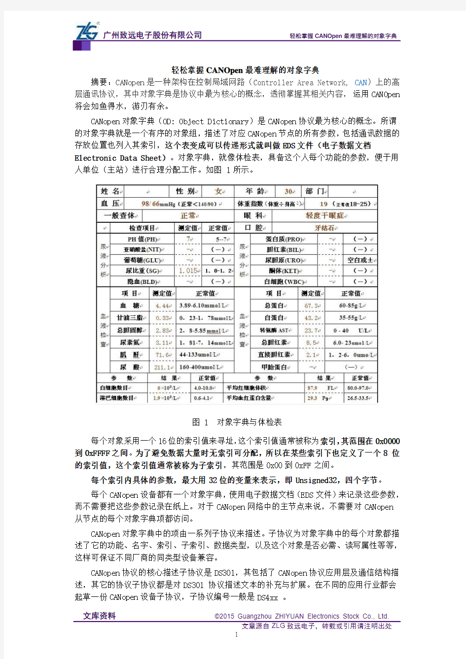 轻松掌握CANOpen最难理解的对象字典