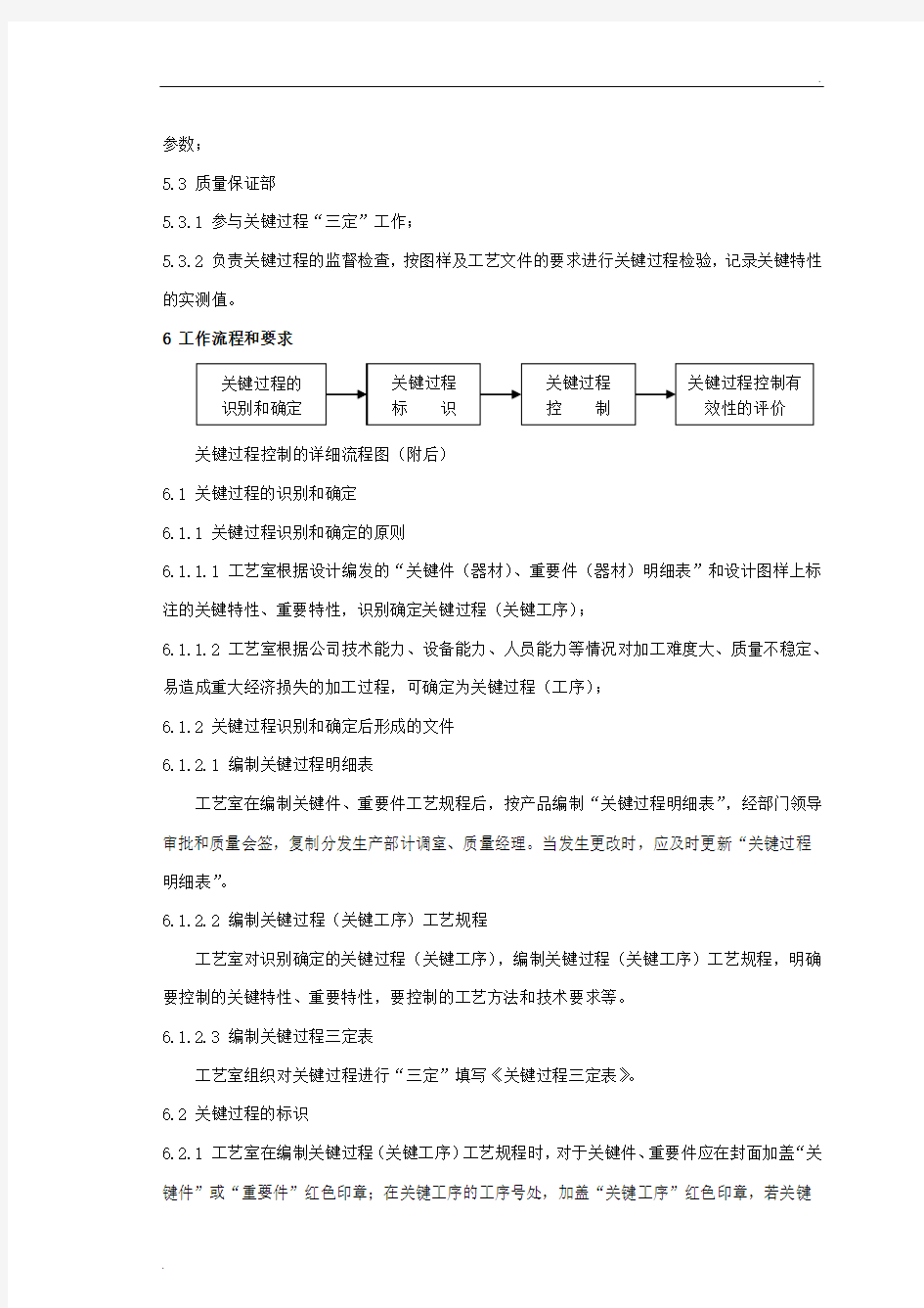 关键过程控制程序