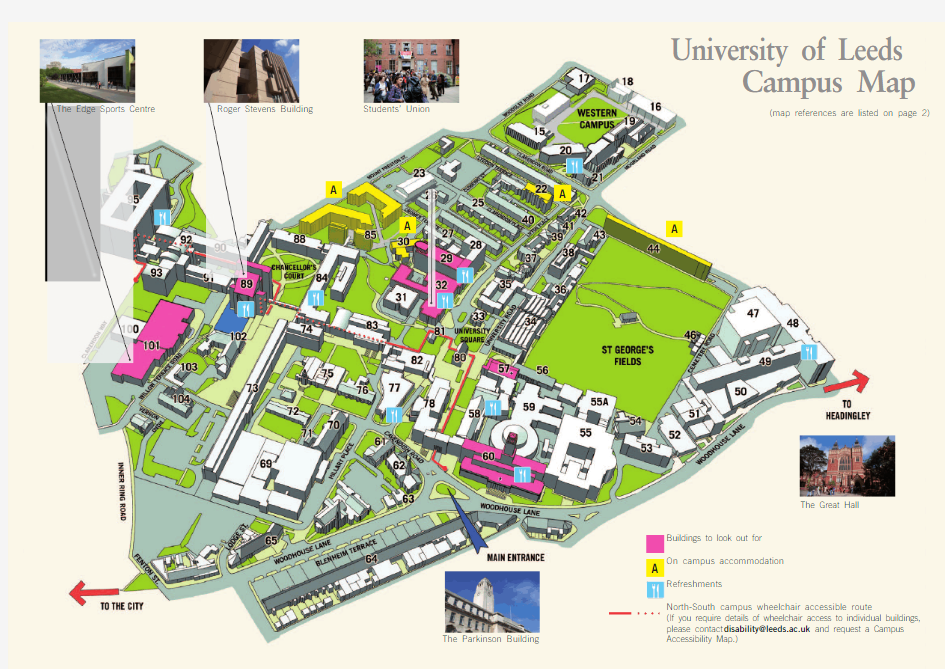 利兹大学-校园平面图