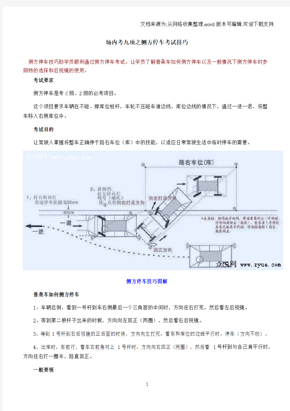 驾驶科目二侧方停车考试技巧