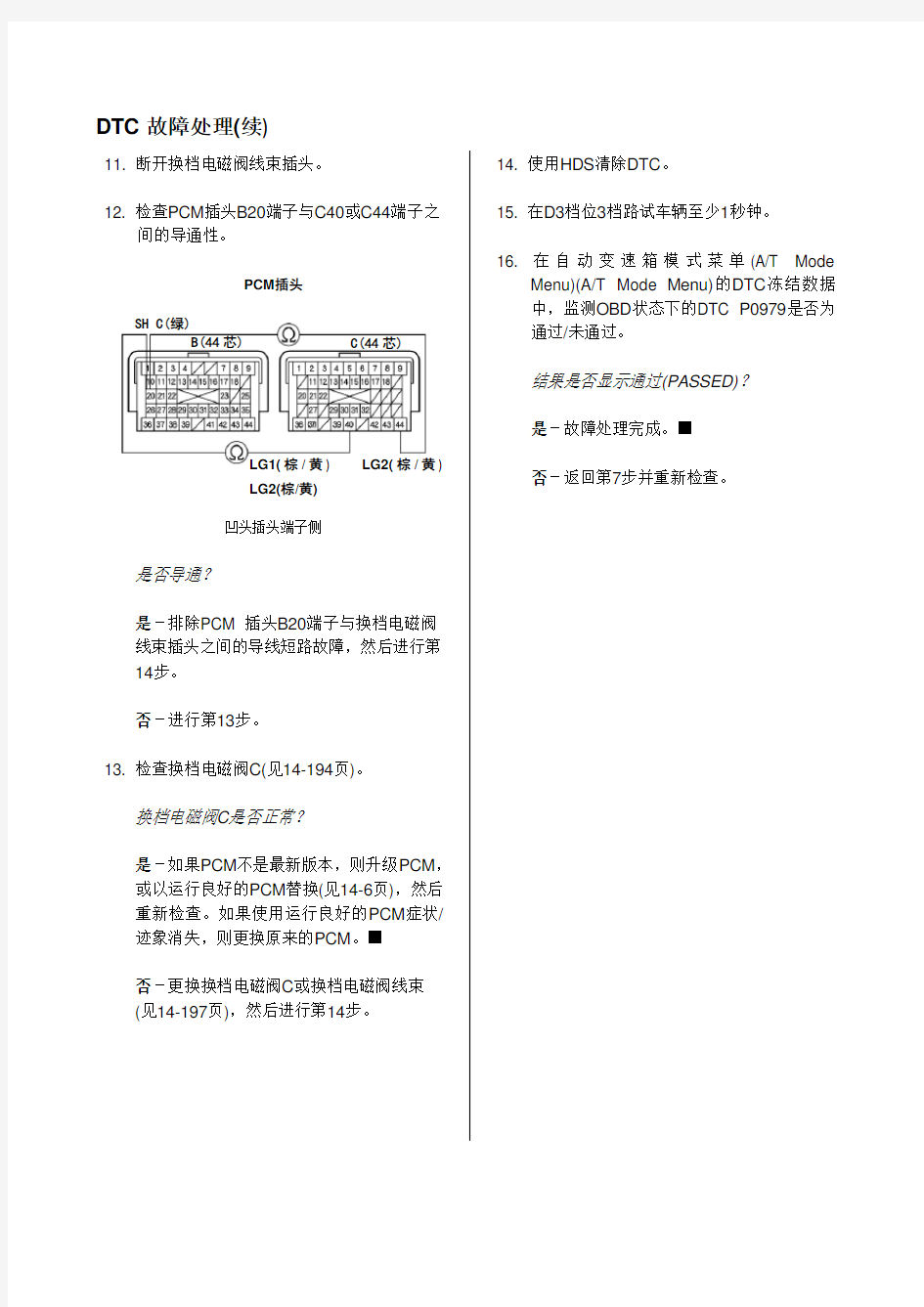 2006款东风本田思域自动变速箱维修手册(四)