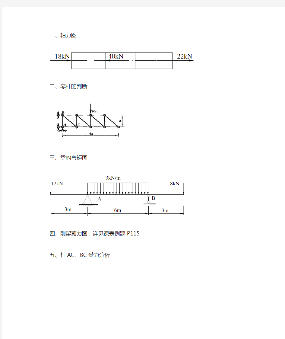 建筑力学与结构复习要点