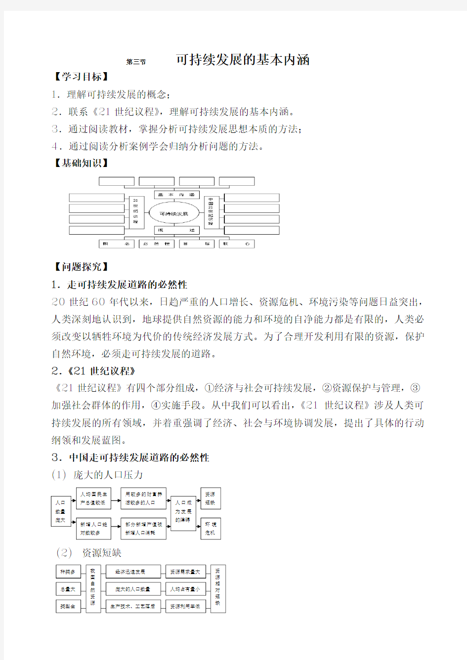 地理可持续发展的基本内涵