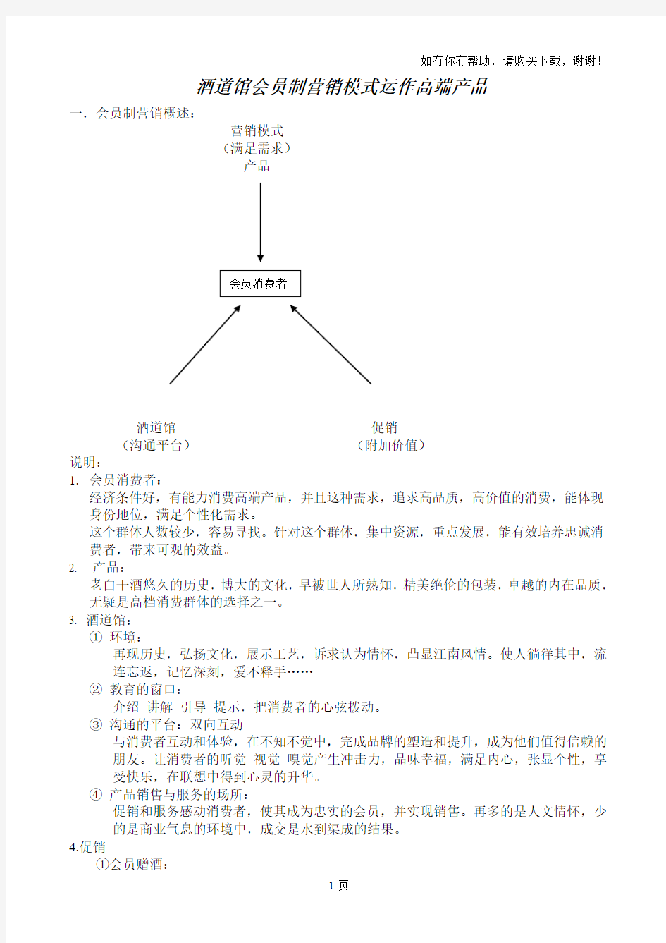 会员制营销模式运作高端产品