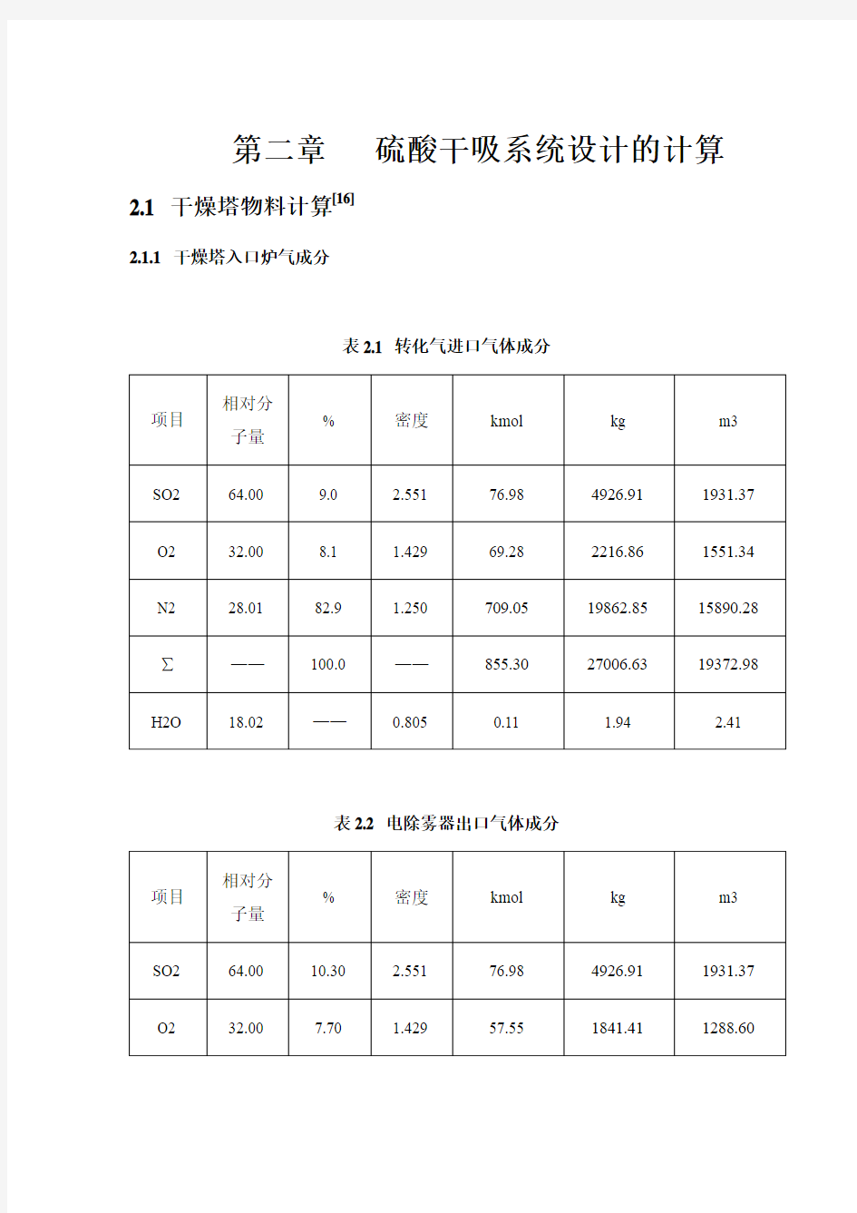 物料衡算及热量衡算