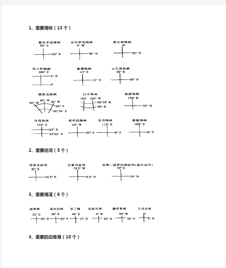 高考地理经纬度