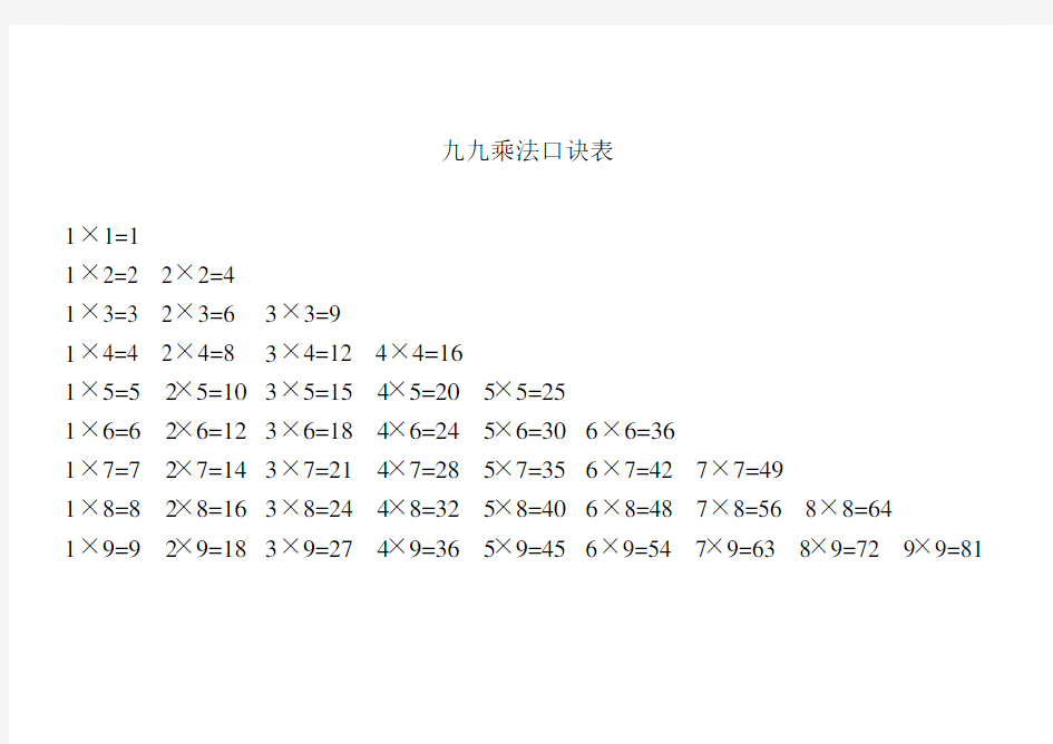 (完整版)九九乘法口诀表(打印版).doc