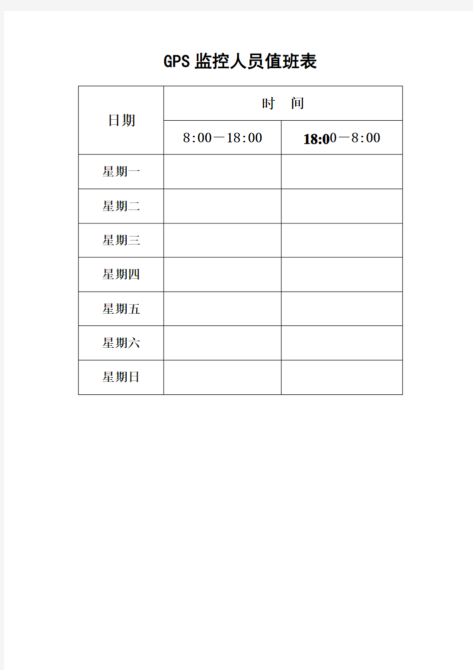 GPS监控人员值班规定