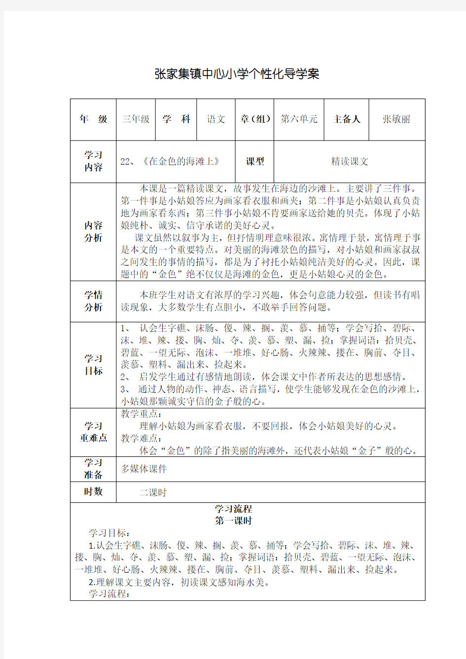 22、《在金色的海滩上》