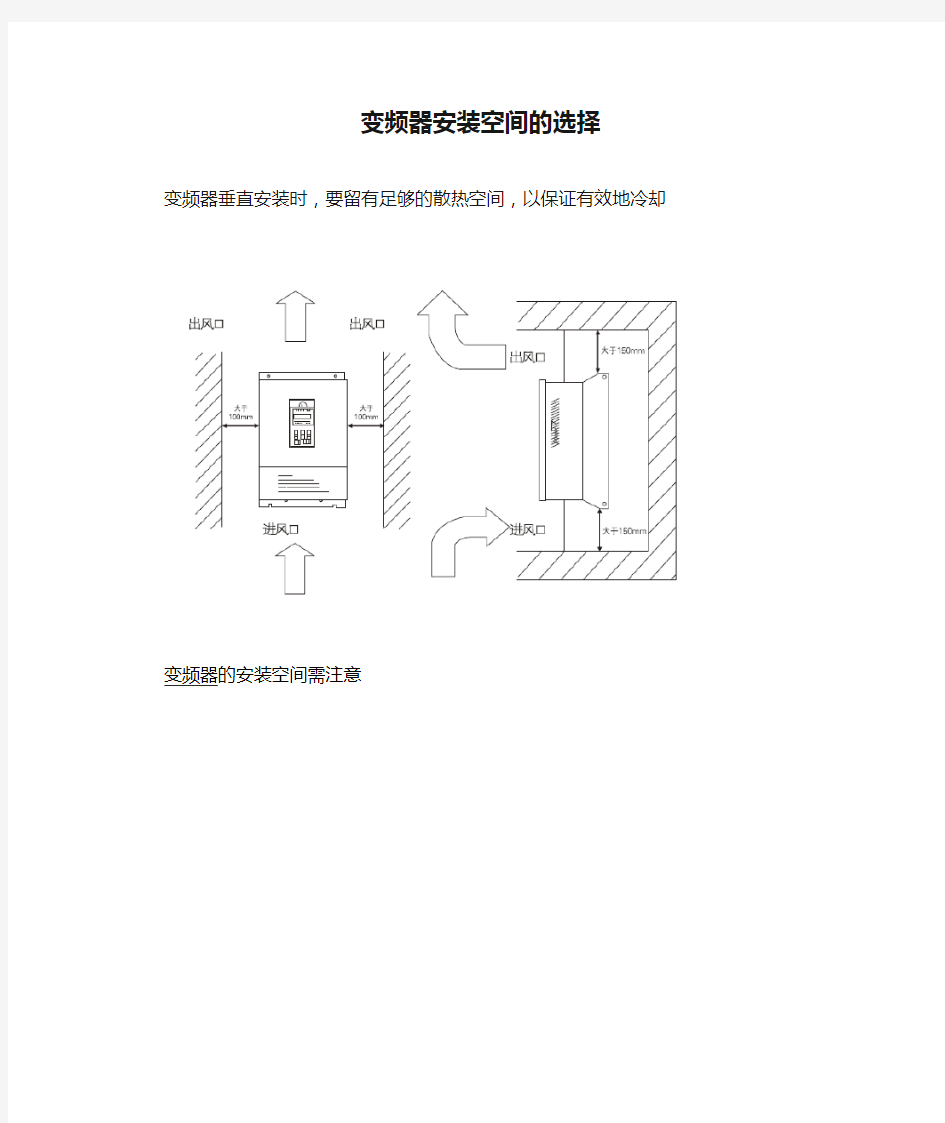 变频器安装空间的选择