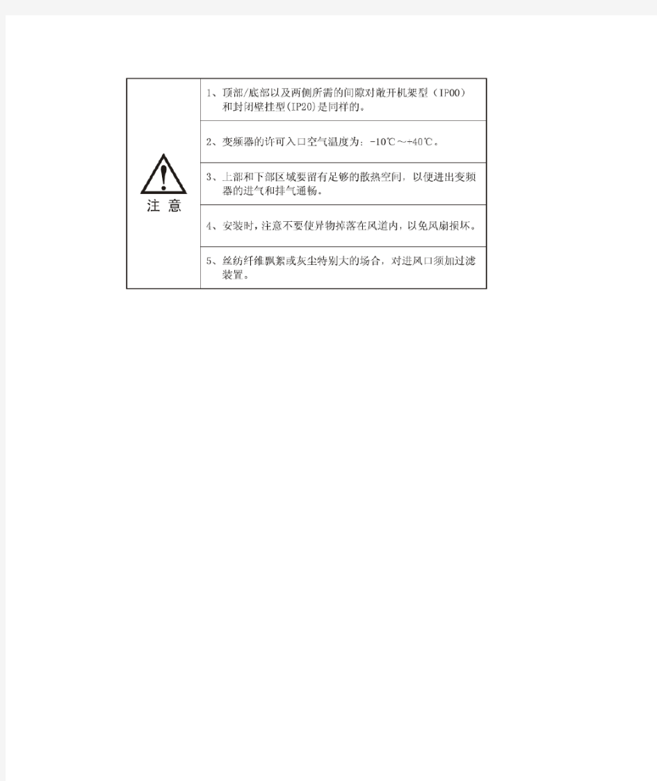 变频器安装空间的选择