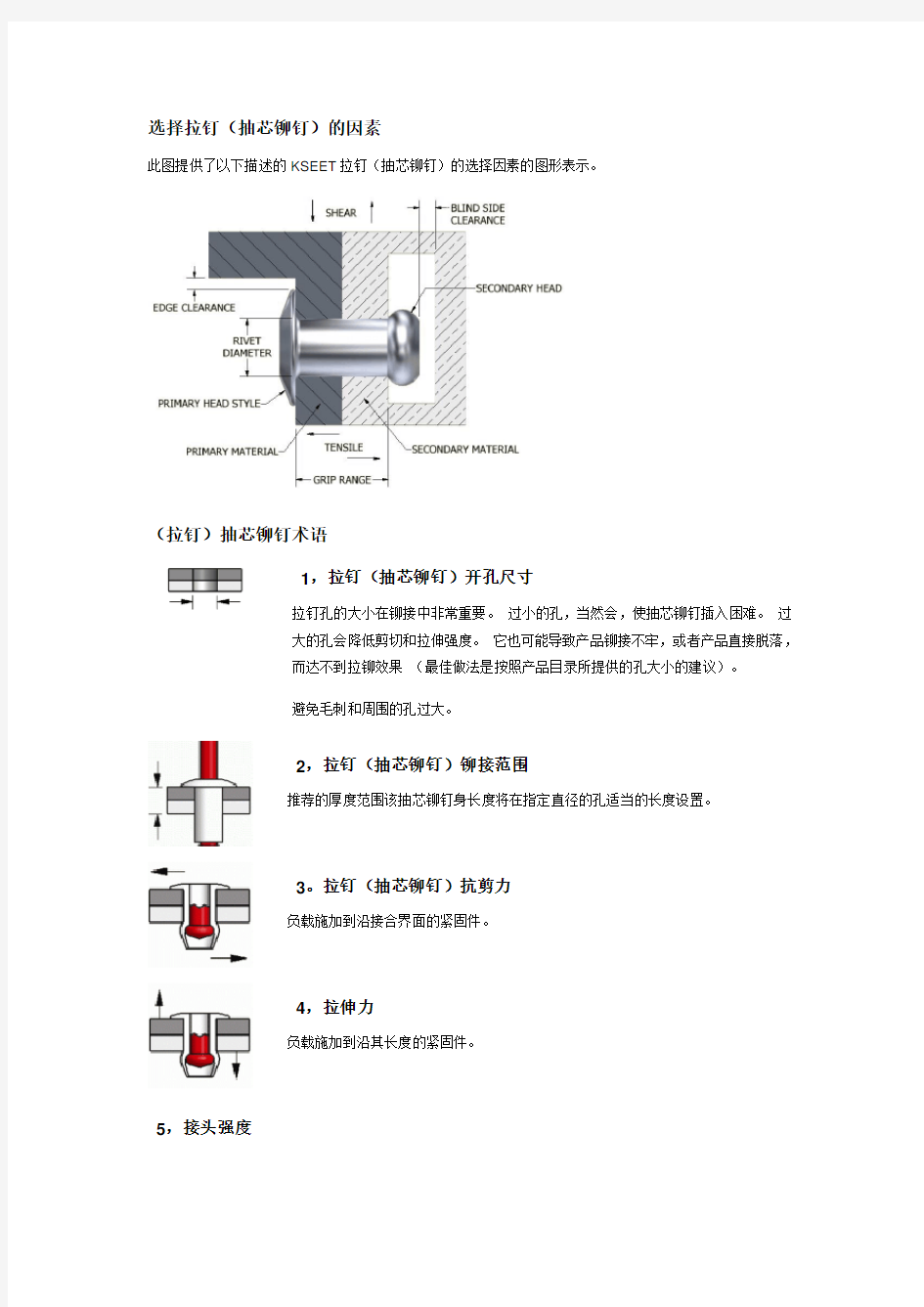 选择抽芯铆钉的要素