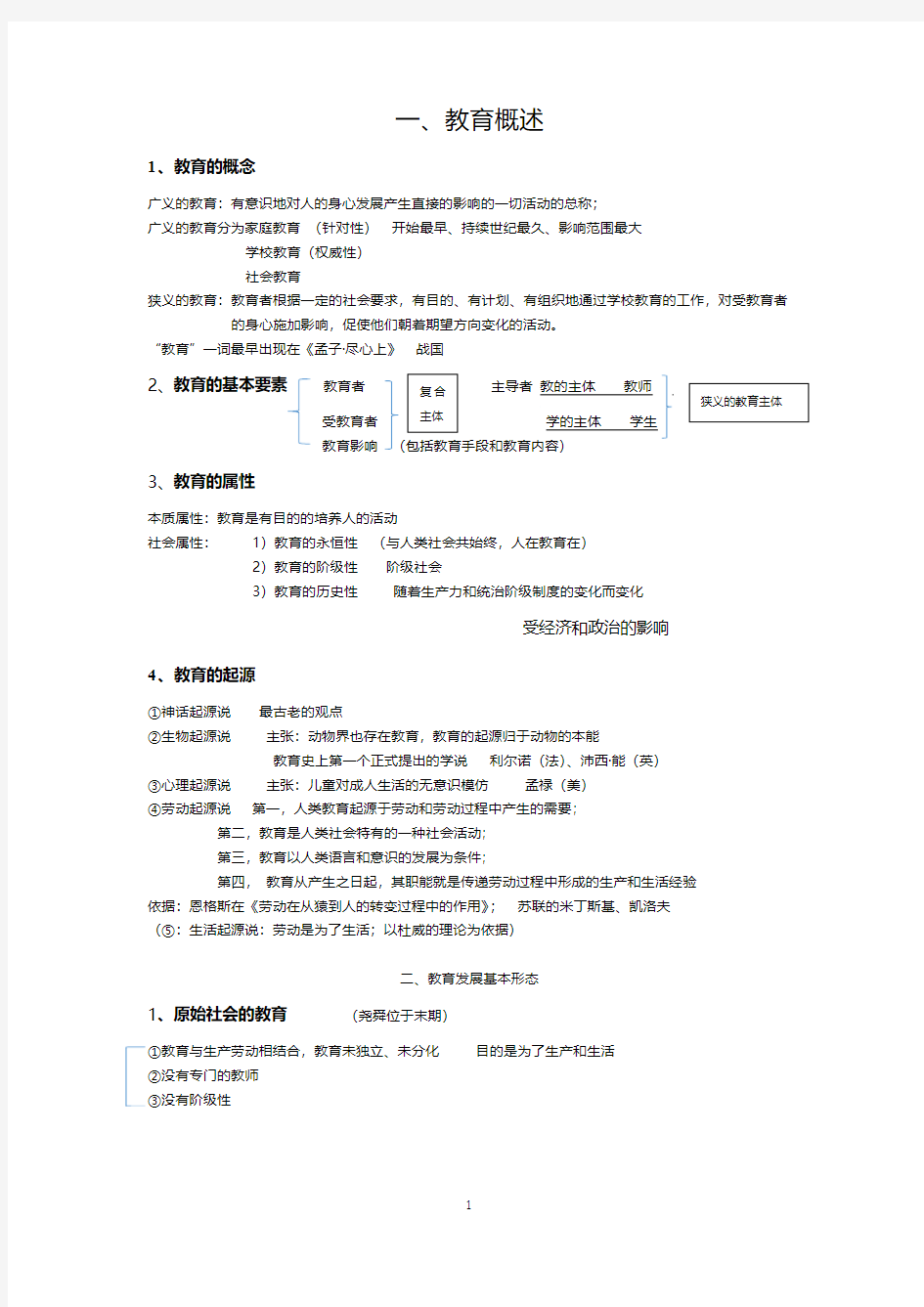 教育基础知识与原理