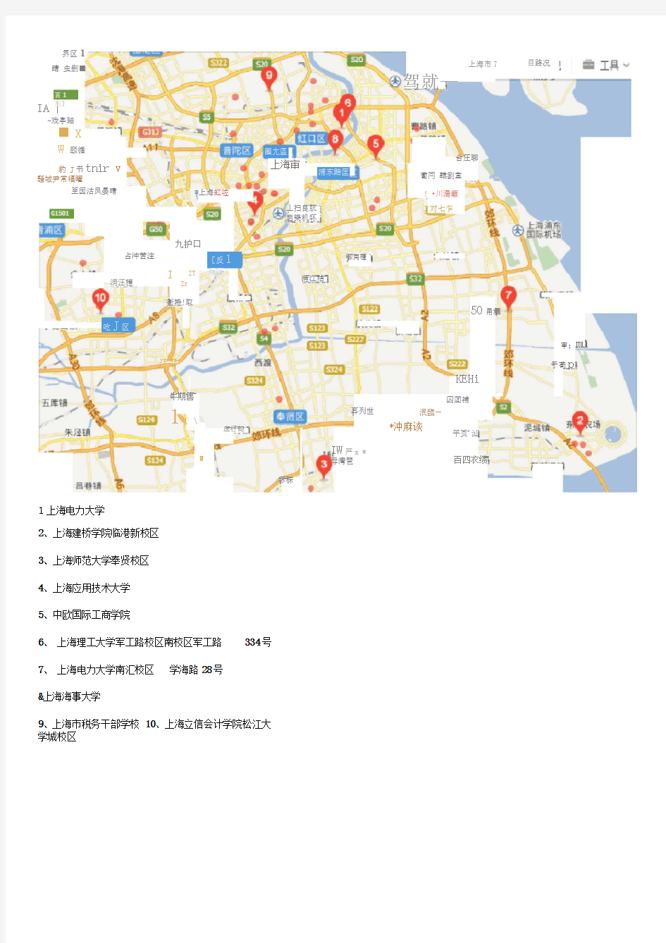 上海大学分布