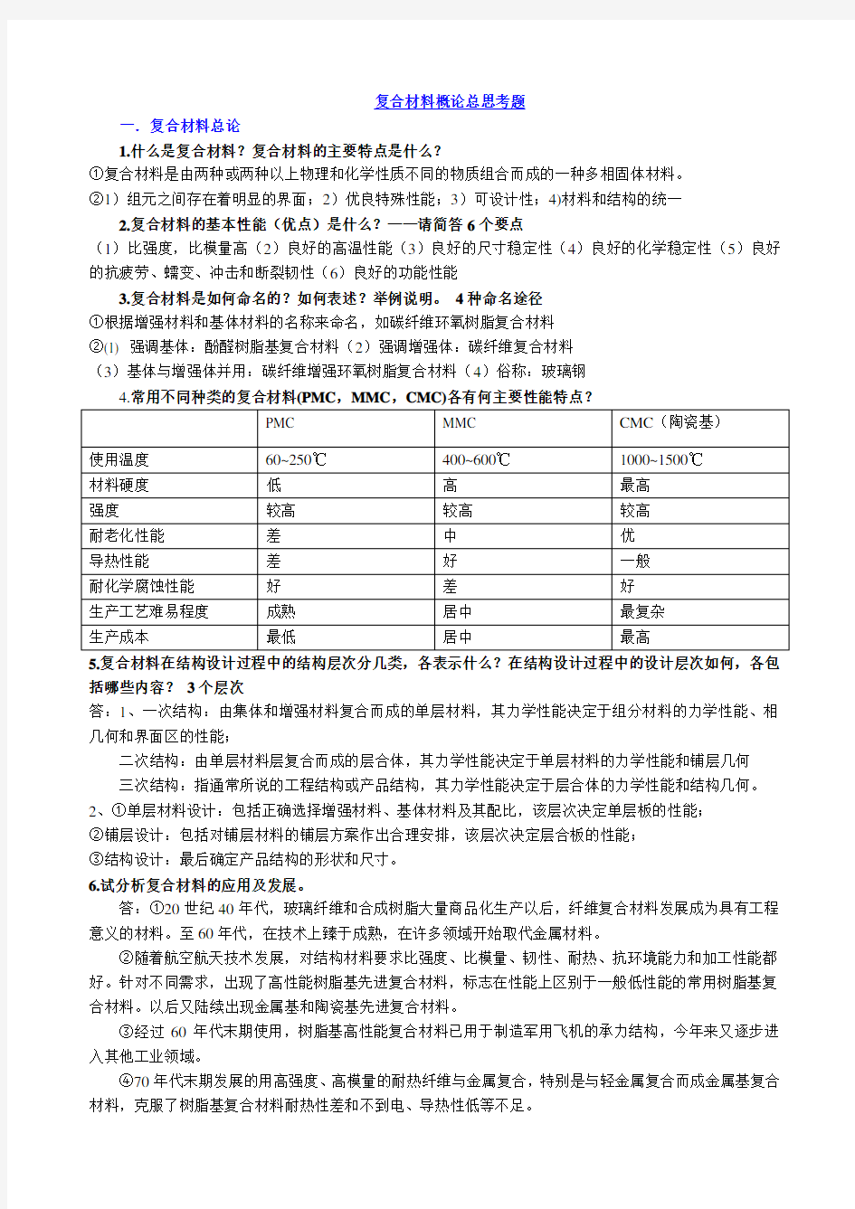 复合材料总思考题及参考答案