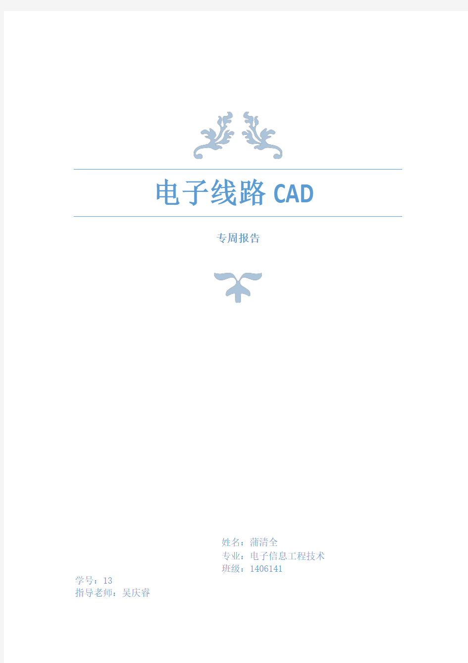 CAD专周报告