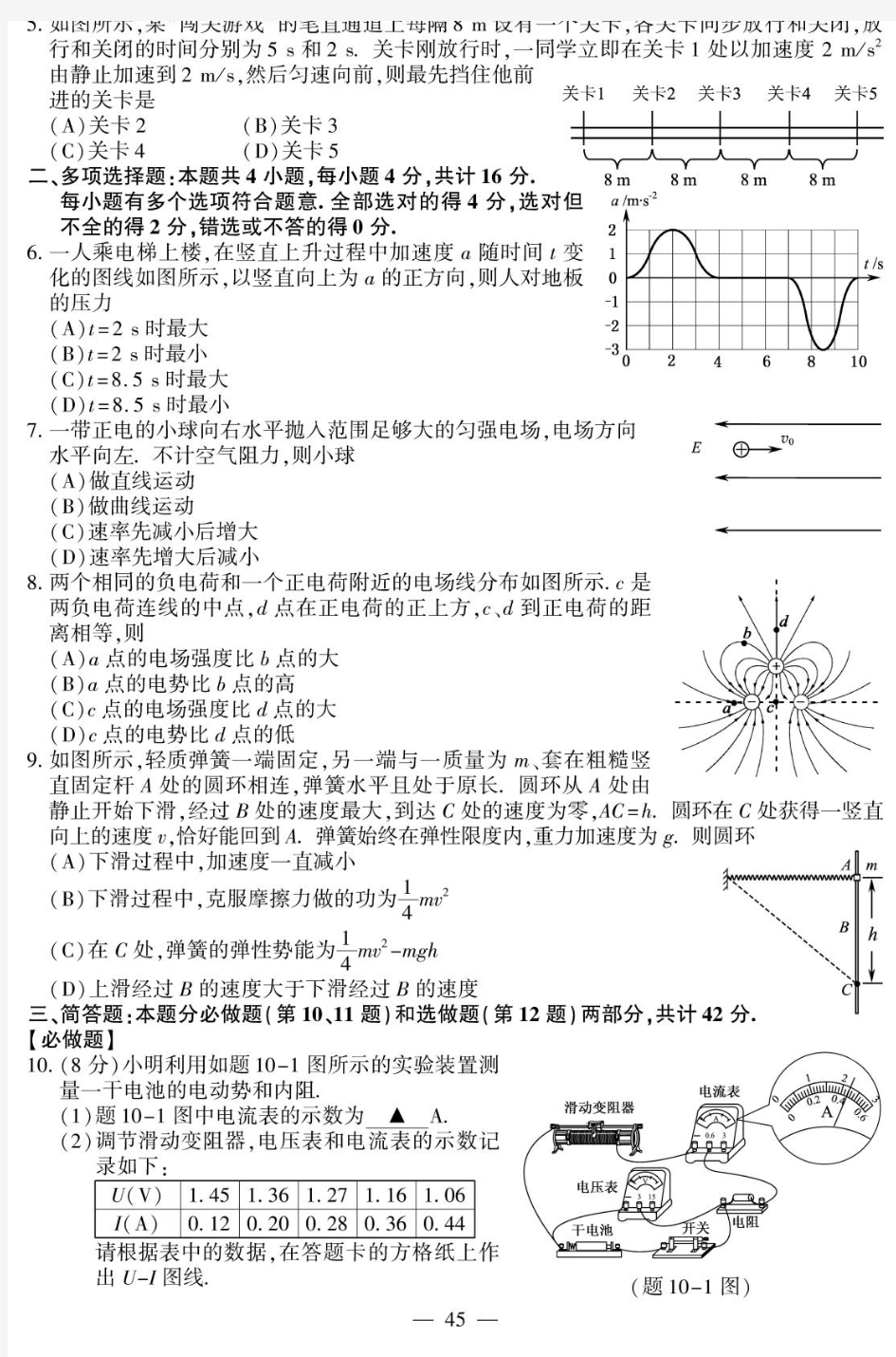 2015年江苏省高考物理试题及答案