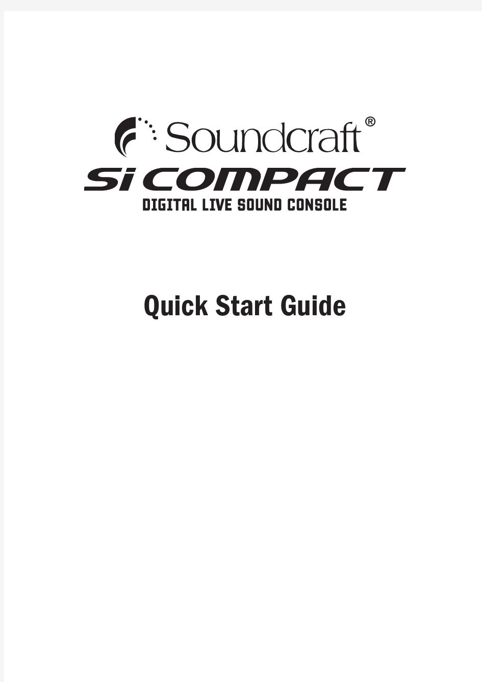 Soundcraft Si Compact 32数字调音台用户手册