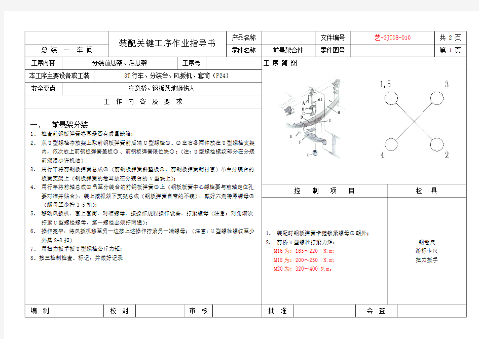 装配关键工序作业指导书(发送)