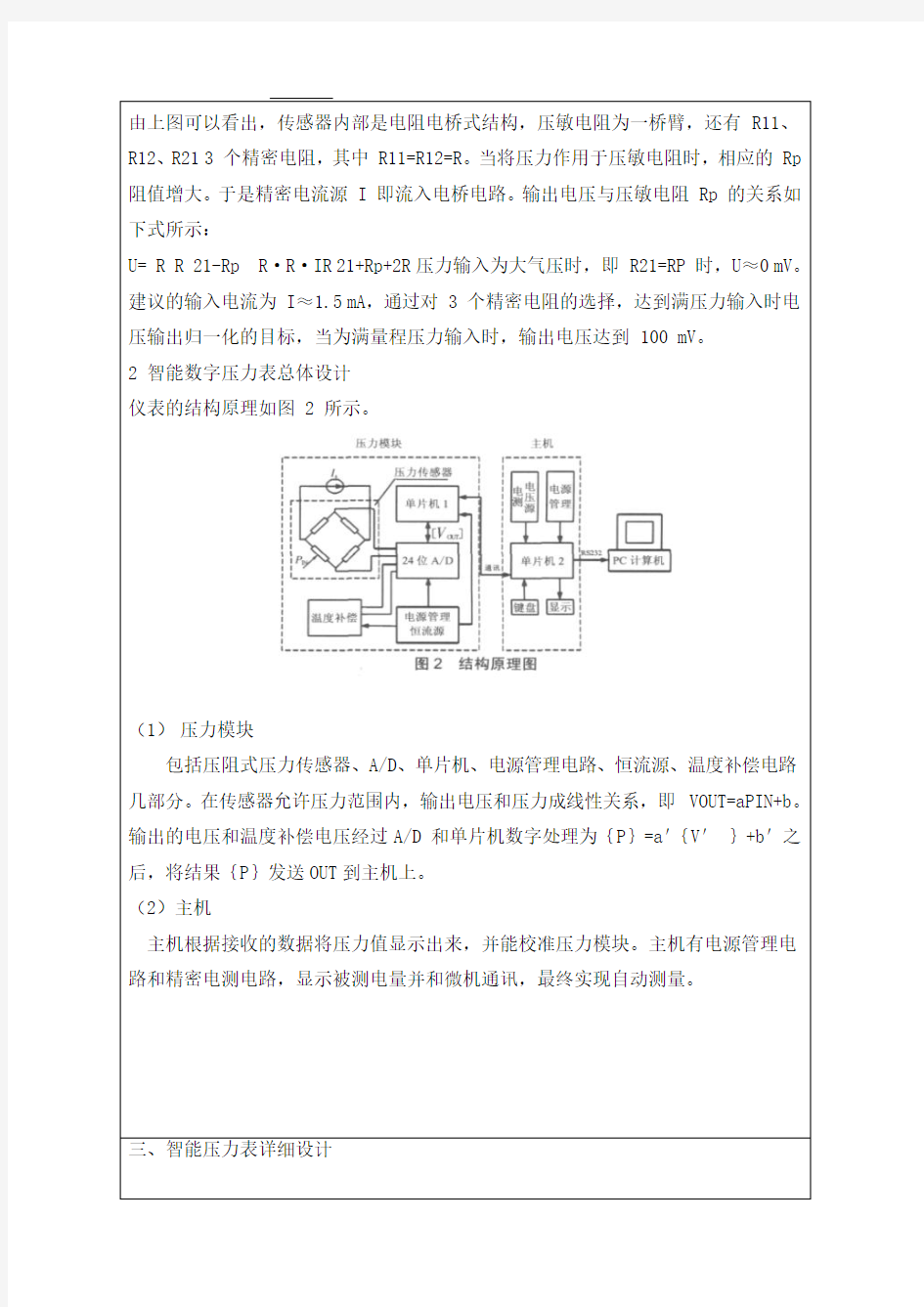 数显压力表设计