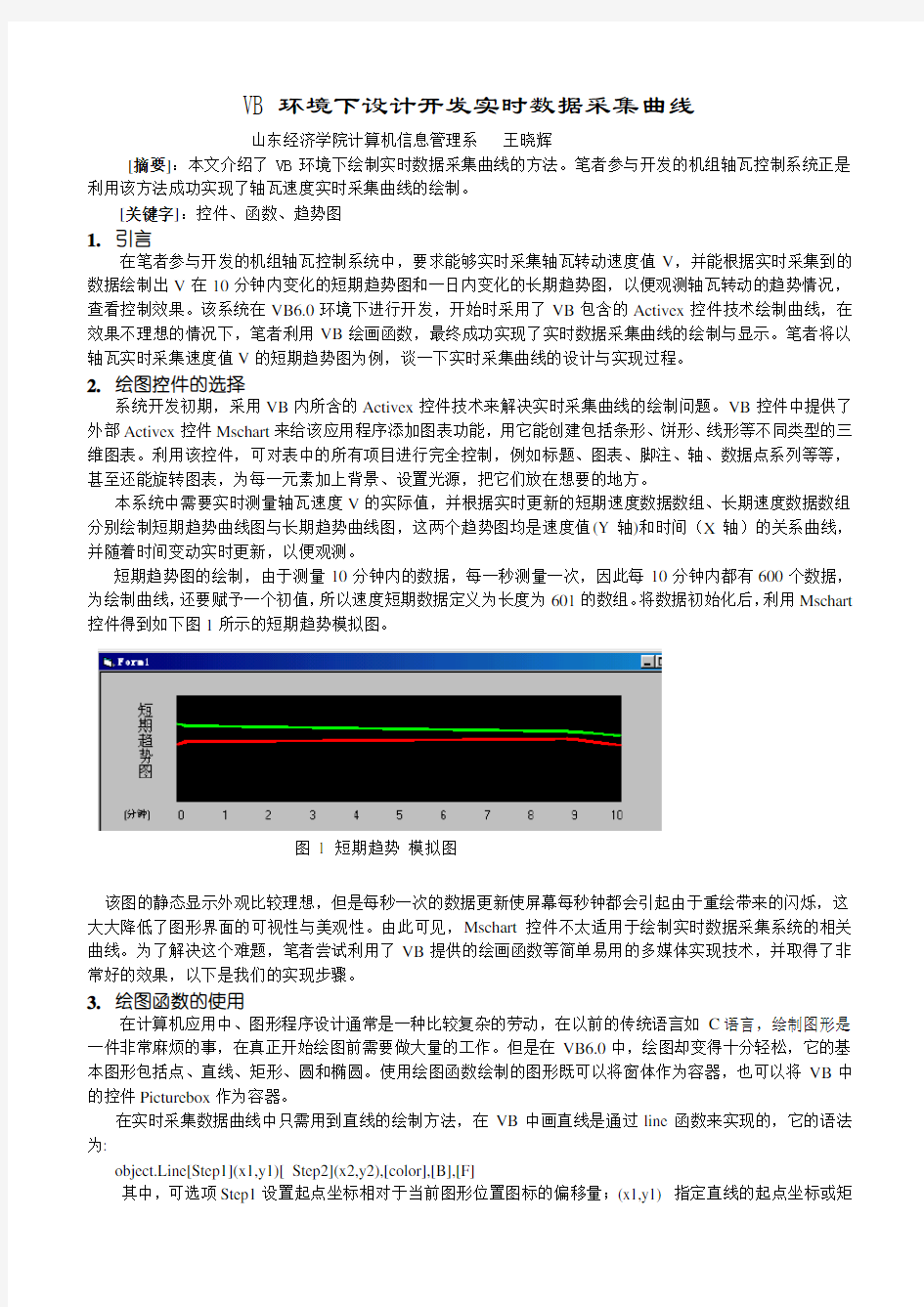 VB环境下设计开发实时数据采集曲线