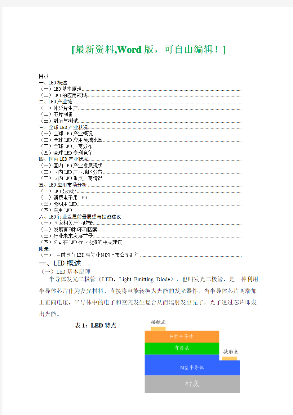 2017年-2018年LED行业简要分析报告