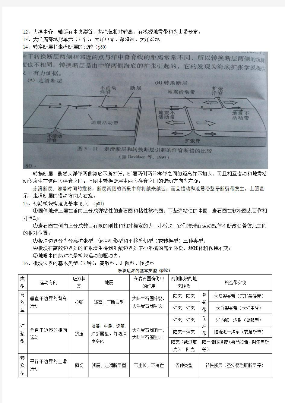 大地构造复习提纲