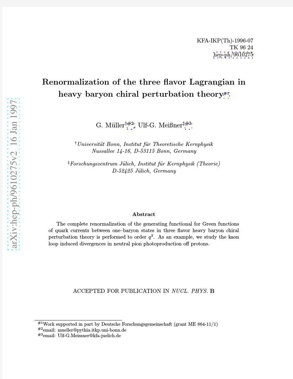 Renormalization of the three flavor Lagrangian in heavy baryon chiral perturbation theory