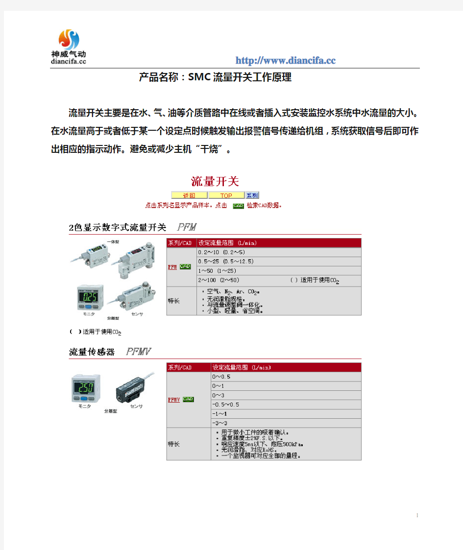 SMC流量开关工作原理