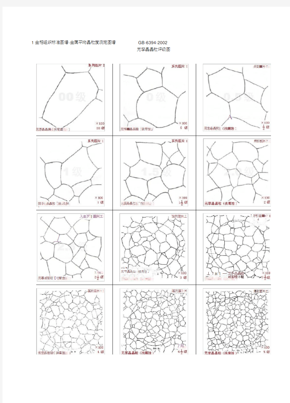 晶粒度评级图