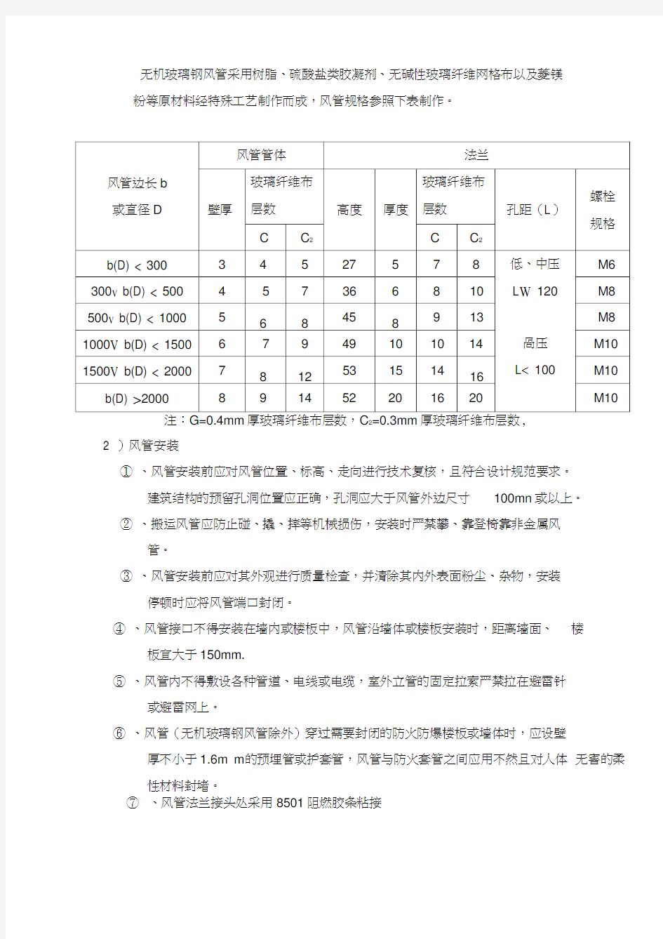 风管施工验收标准