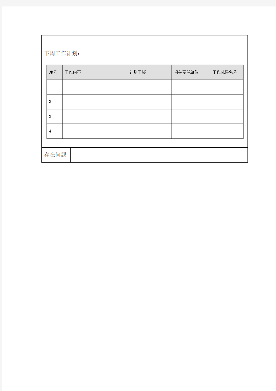 项目工程周报