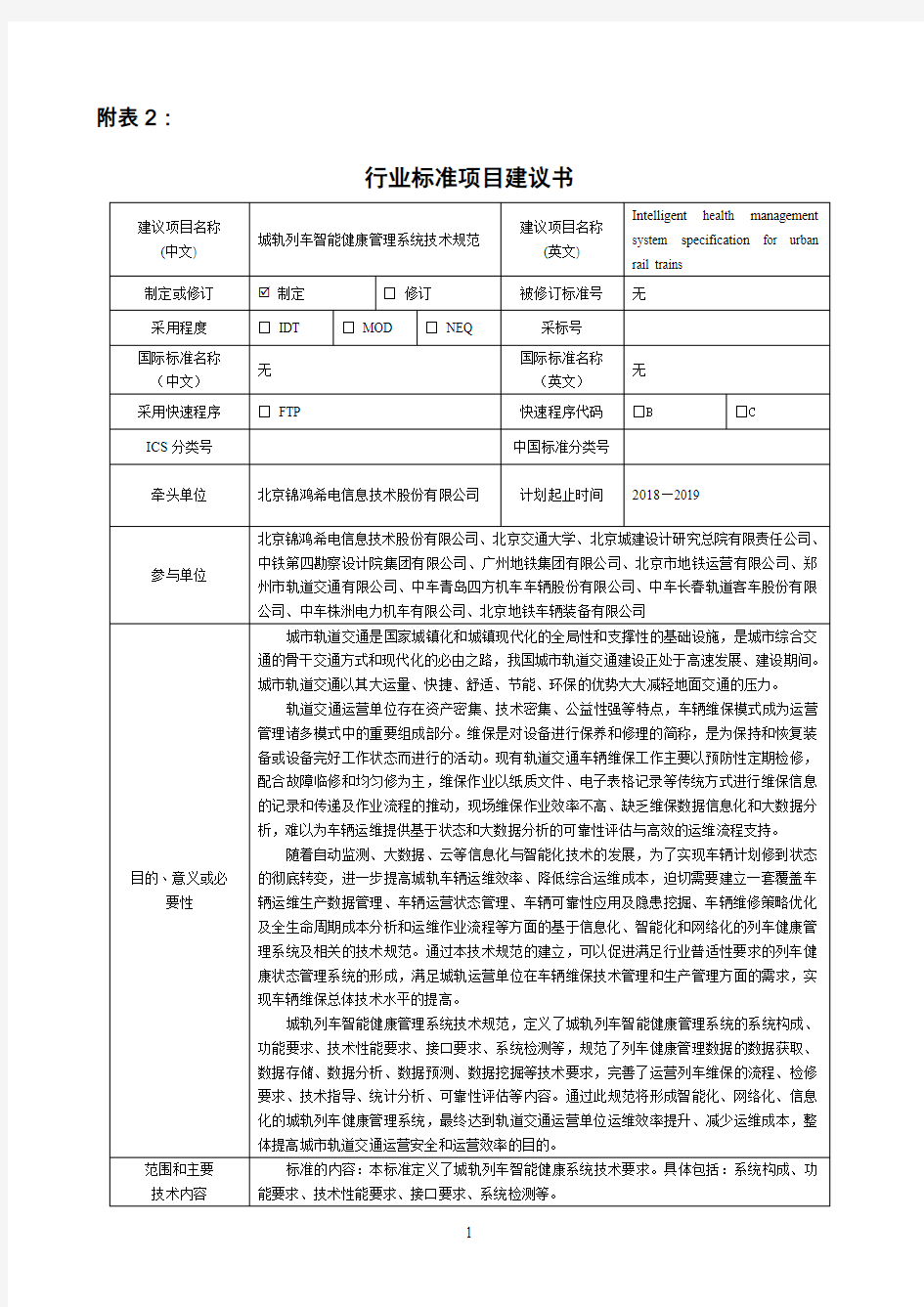 行业标准制定管理办法