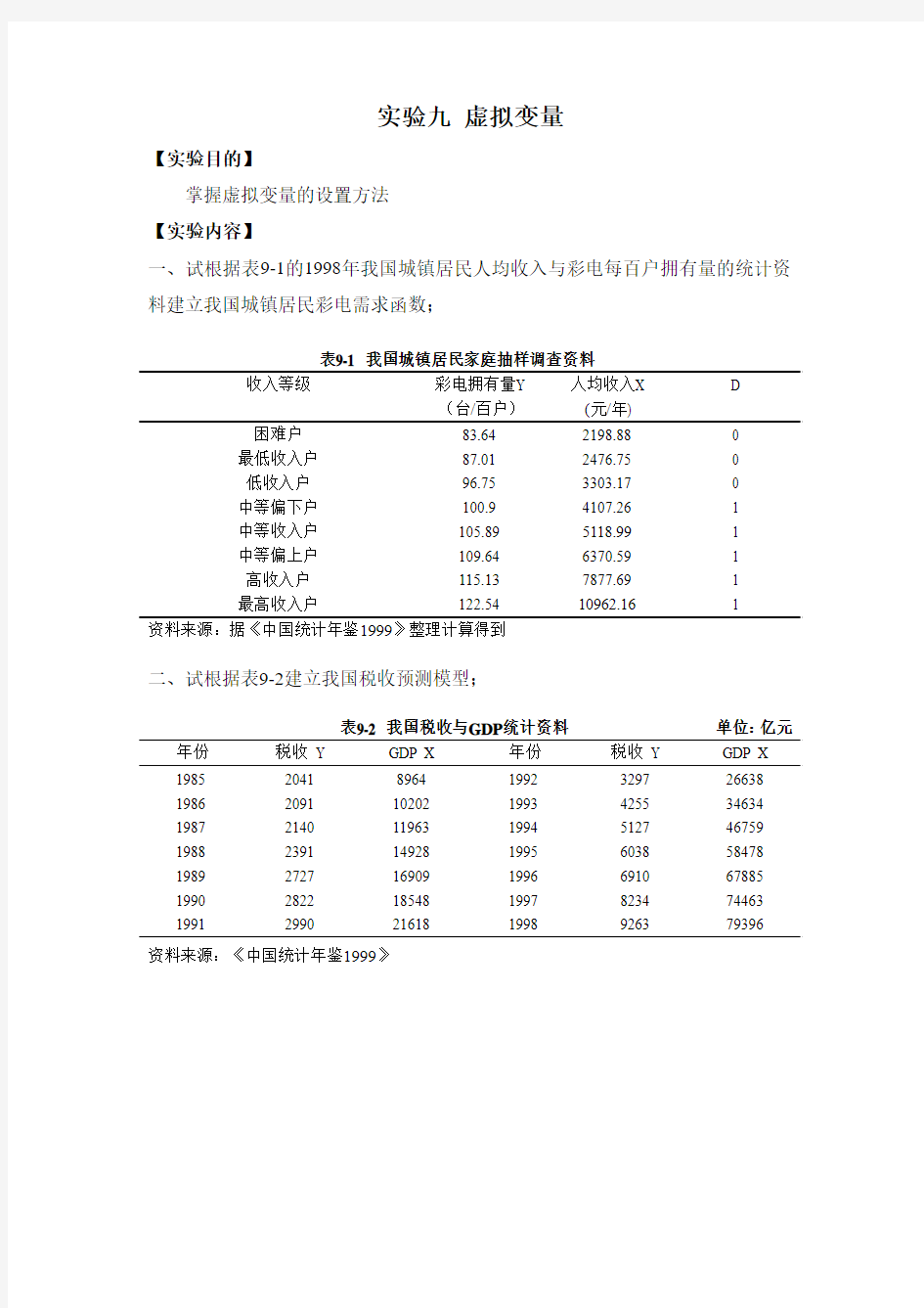 实验九  虚拟变量