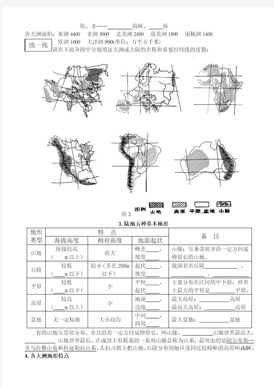 区域地理——世界的陆地和海洋