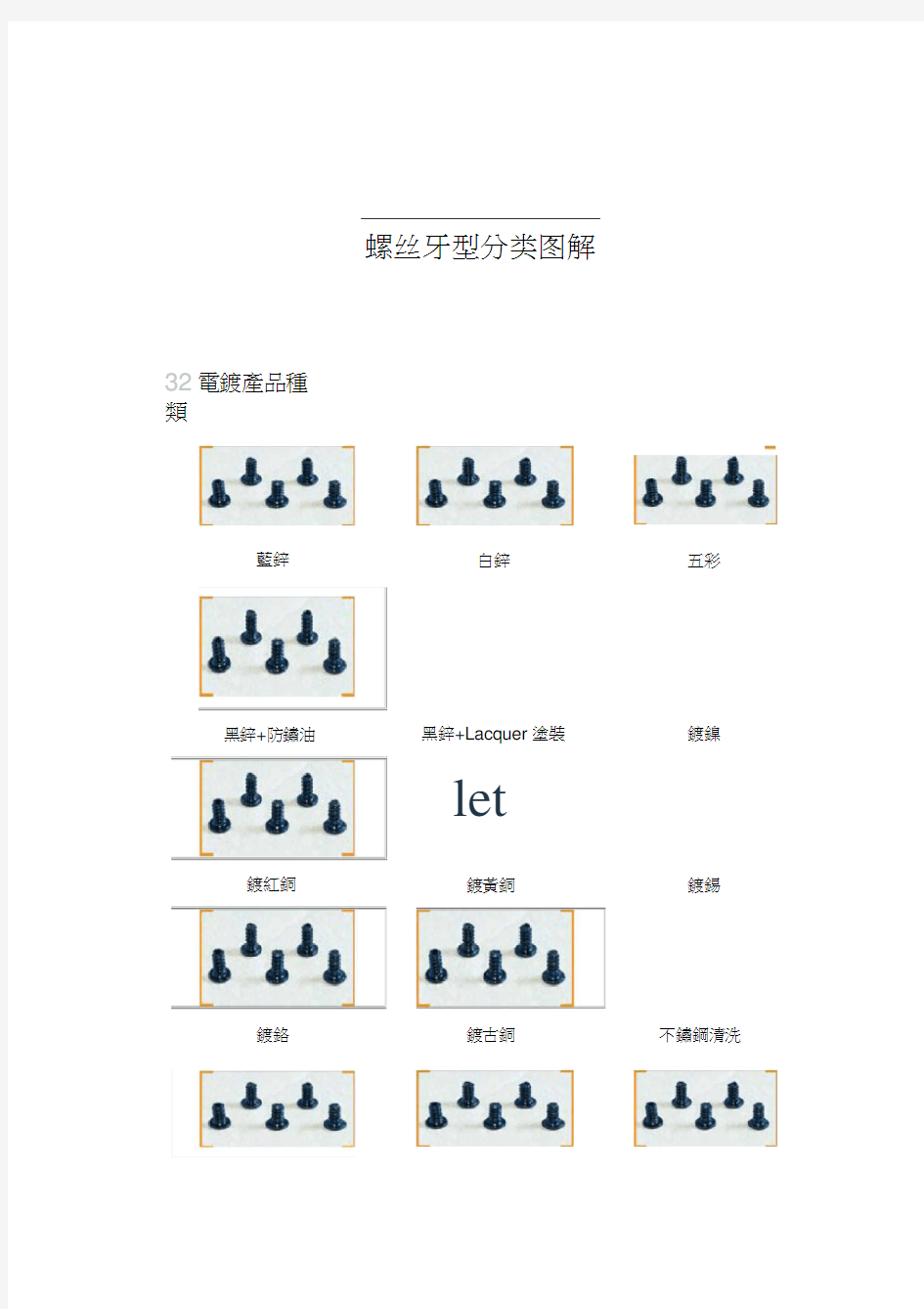 史上最详细的螺丝牙型分类图文解说