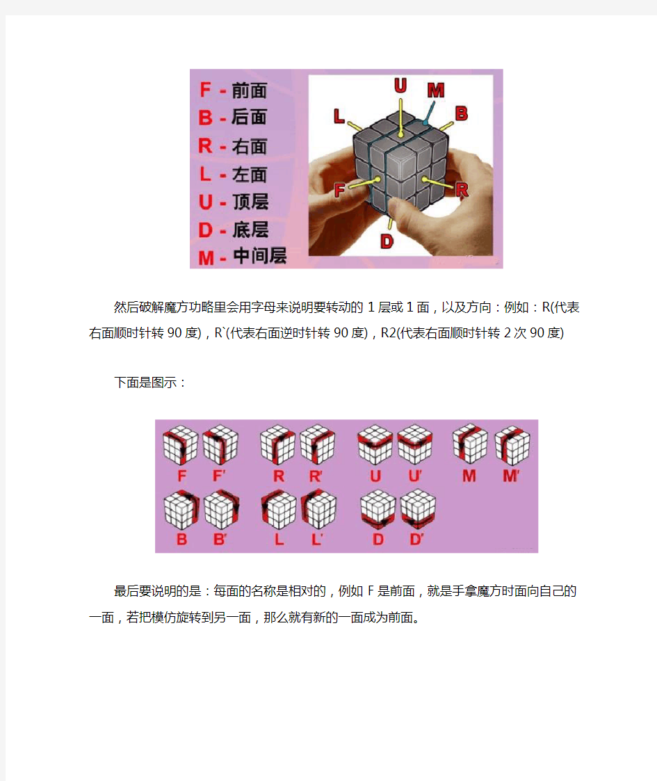 三阶魔方公式图解