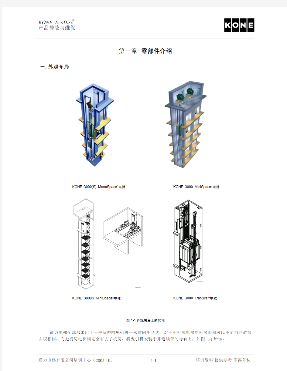 通力电梯产品排故与维保_零部件介绍