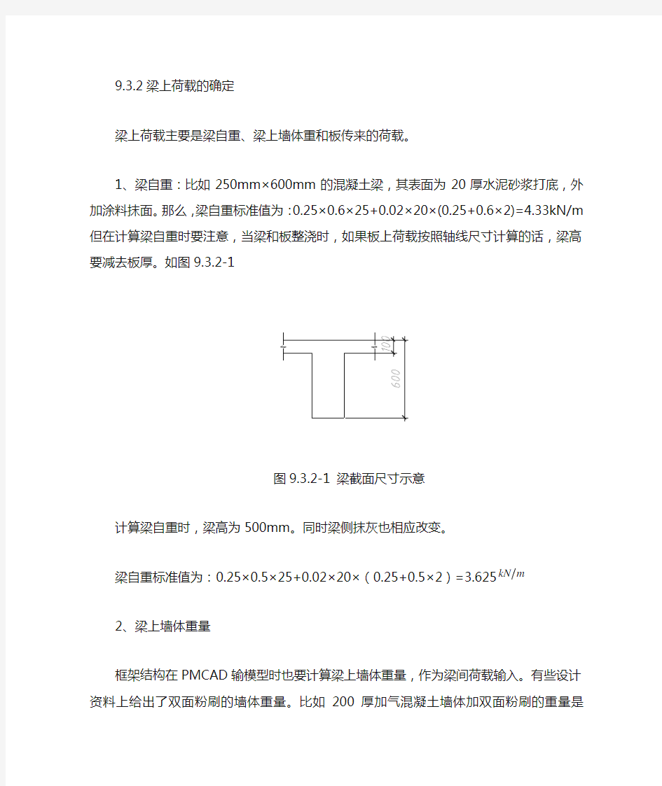 梁上荷载计算