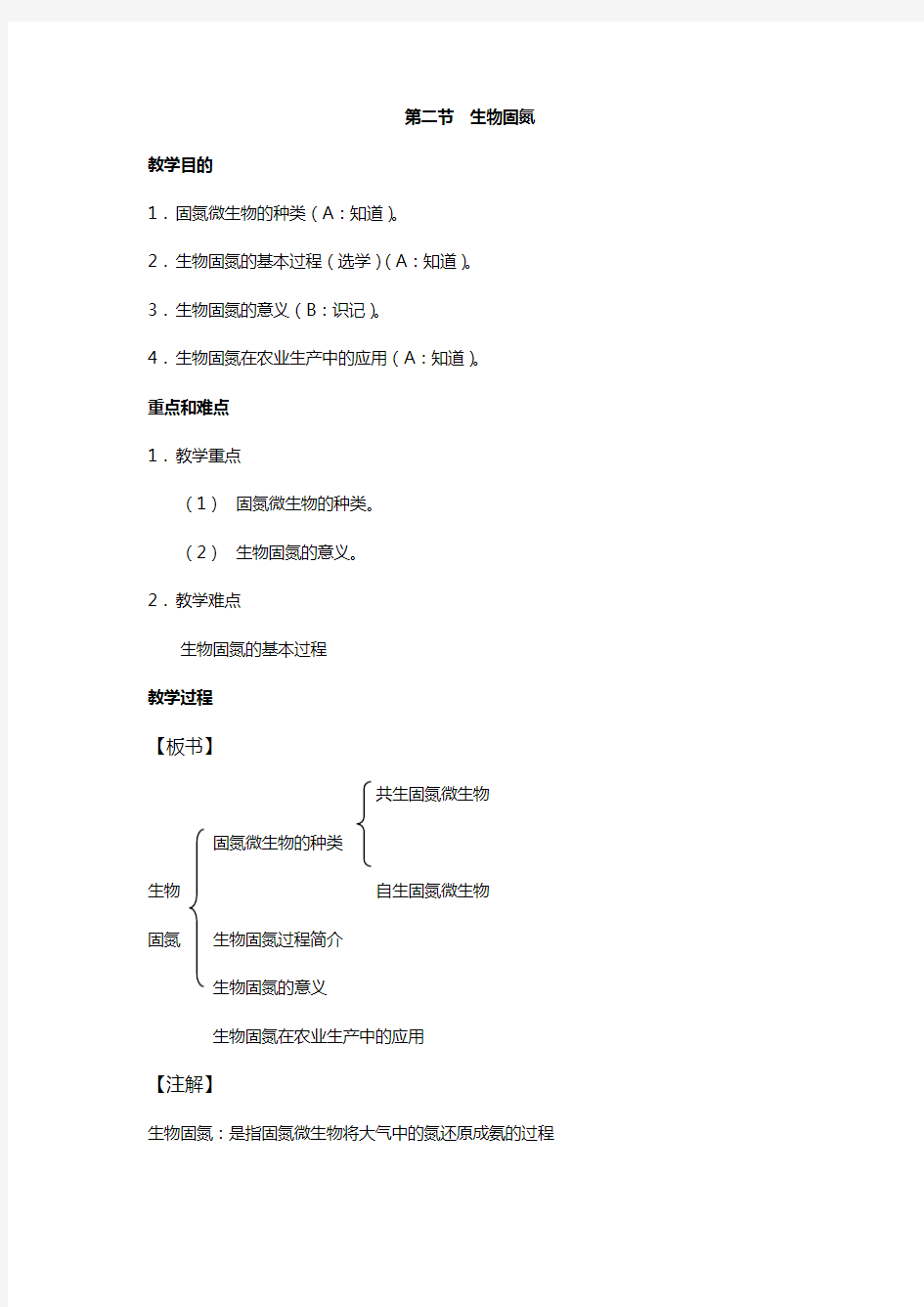 高中生物选修全一册生物固氮