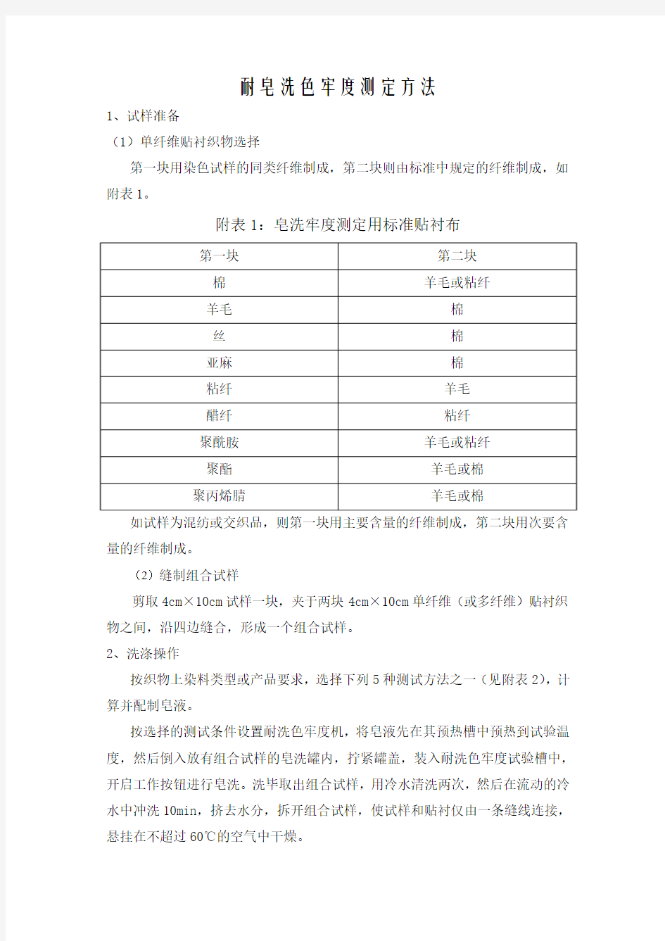 耐皂洗色牢度测定方法(精)