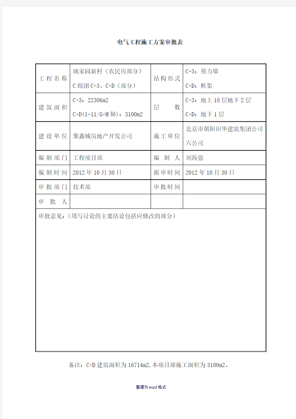 电气工程施工方案完整Word 文档