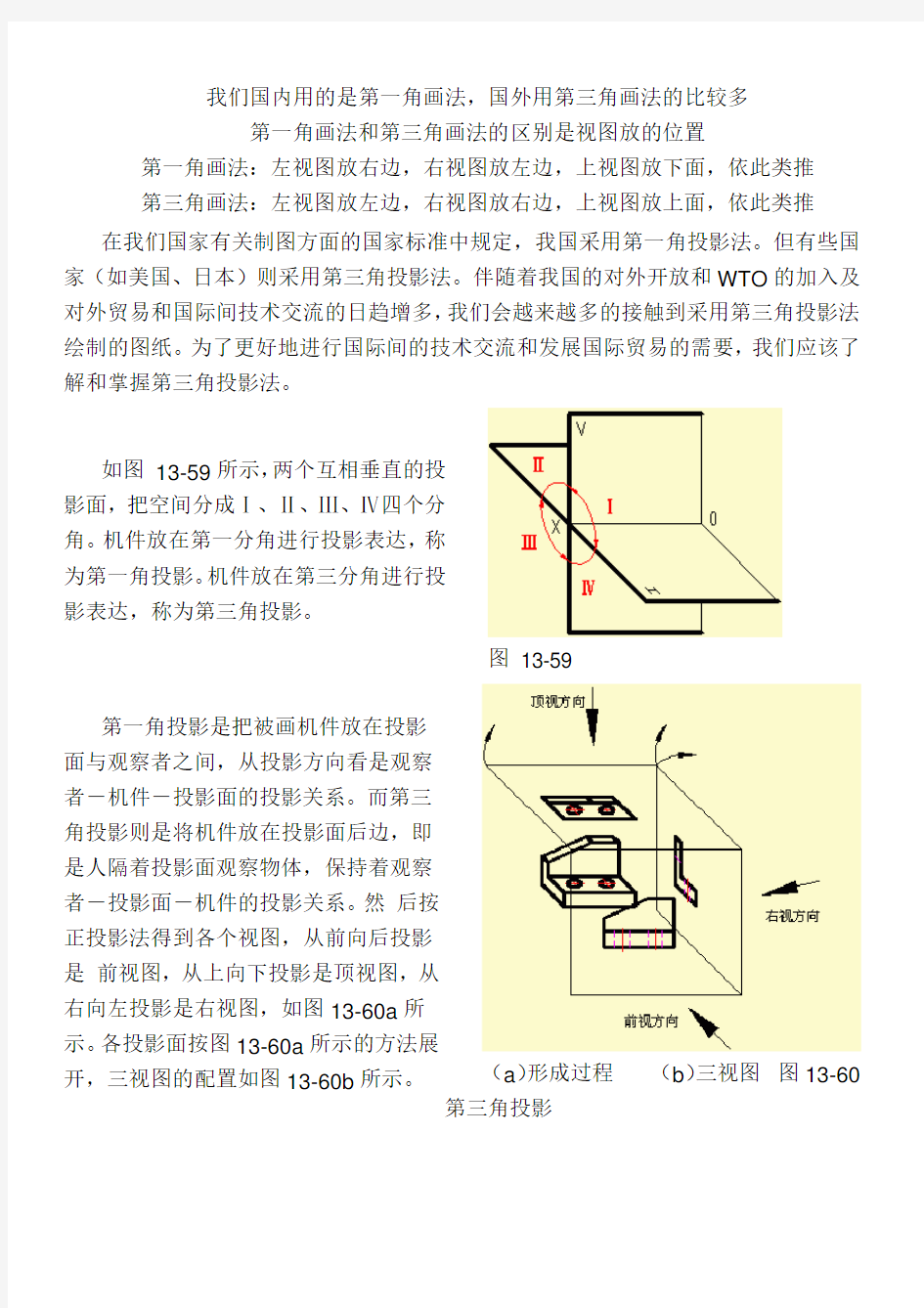 第三角法和第一角法划分