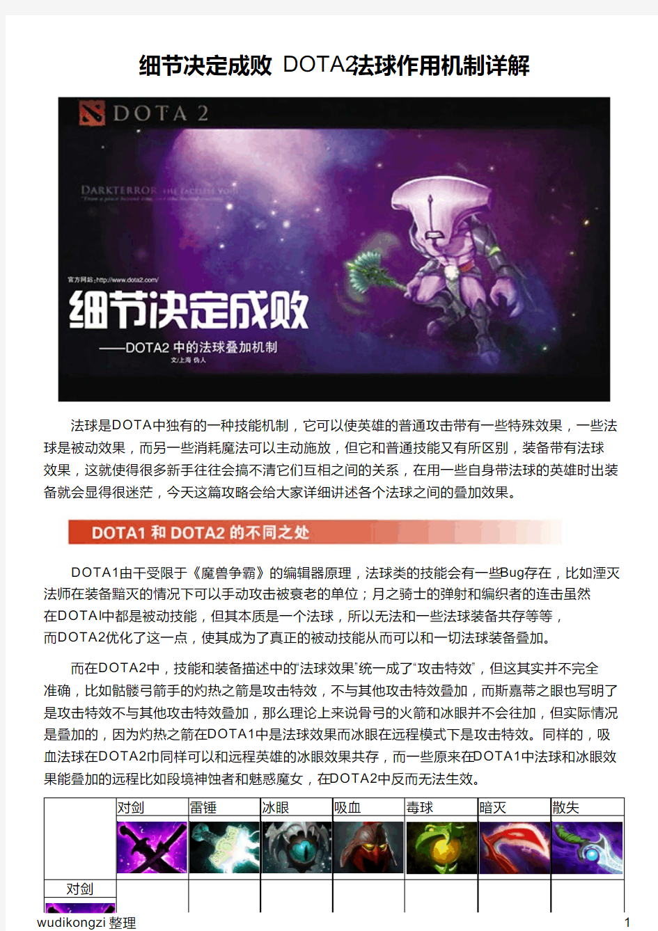 细节决定成败 DOTA2法球作用机制详解