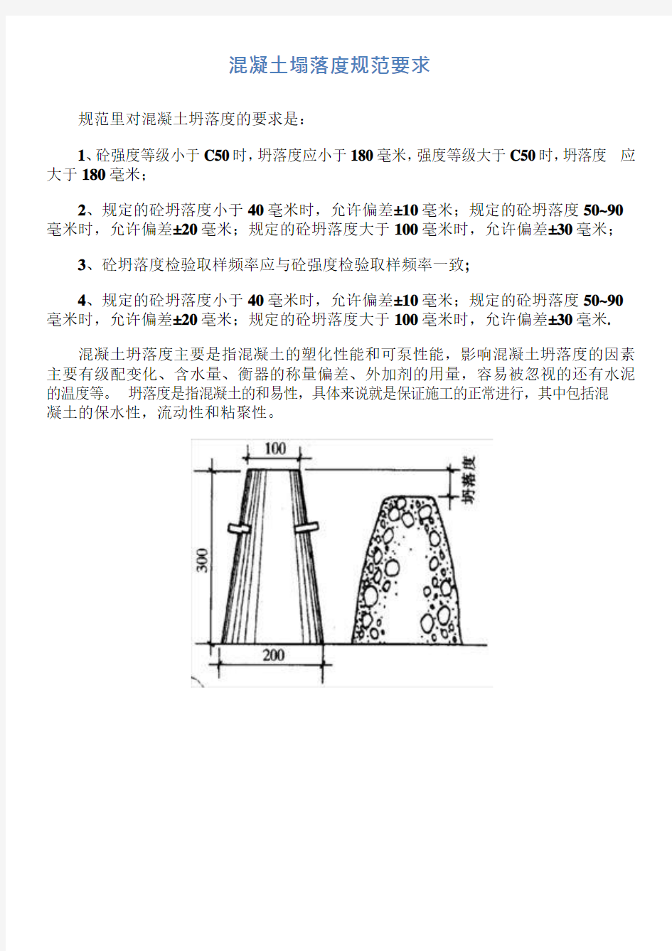 混凝土原材料进场验收(塌落度)