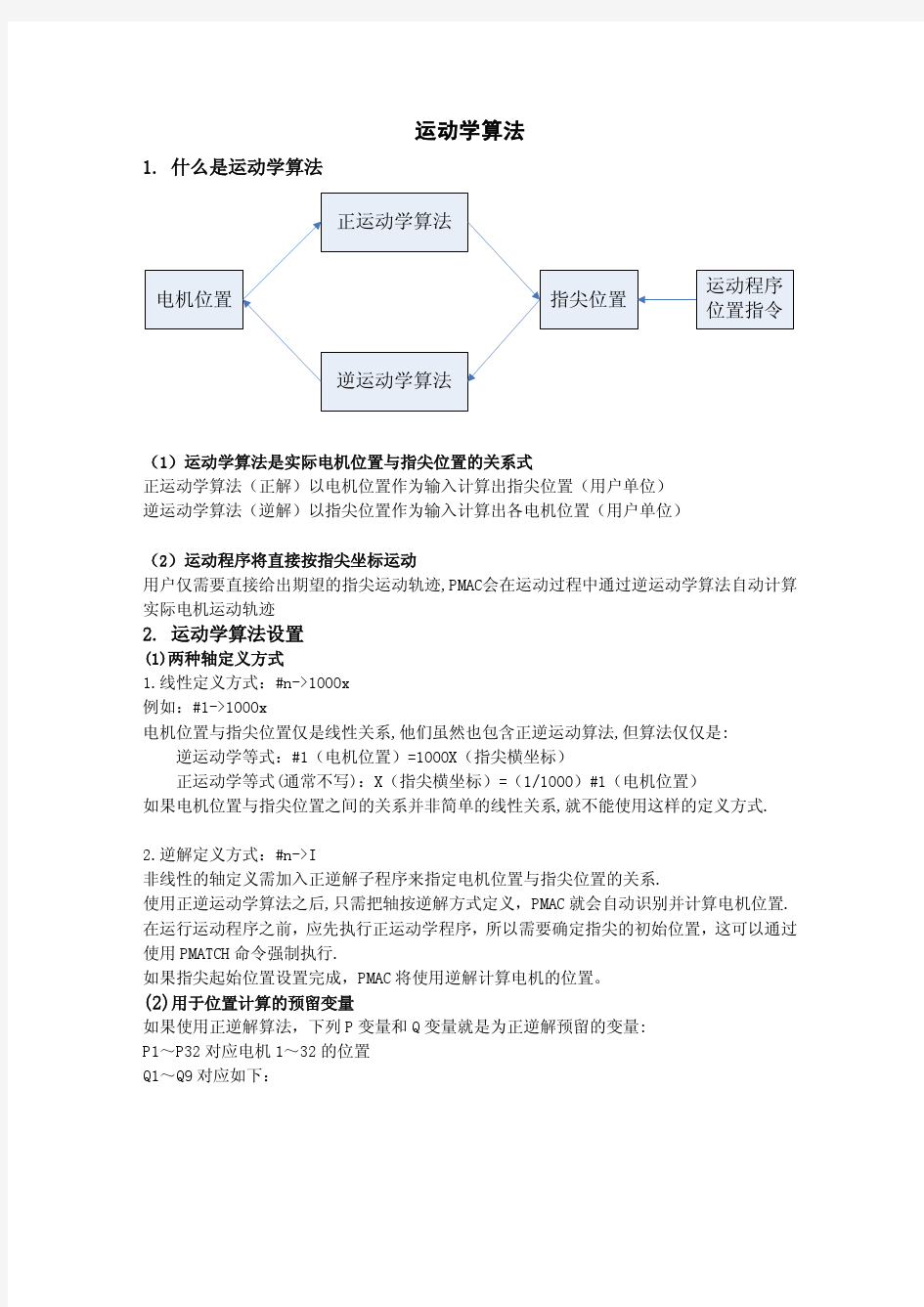 运动学算法