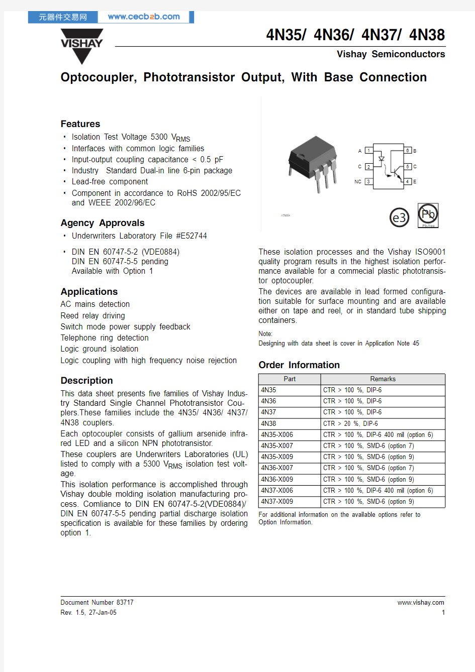 4N35 datasheet 通