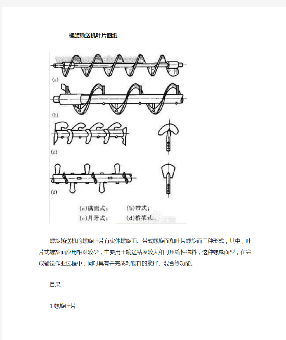 螺旋输送机叶片图