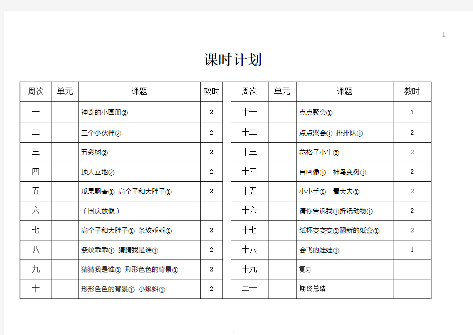 湖南湘教版二年级美术上册教案计划及教材分析